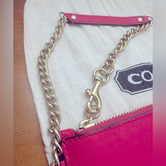 Coach Leather Wristlet, Beautiful Pink, Including Dust Bag! - Picture 5 of 5